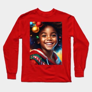 Black Girl Christmas Long Sleeve T-Shirt